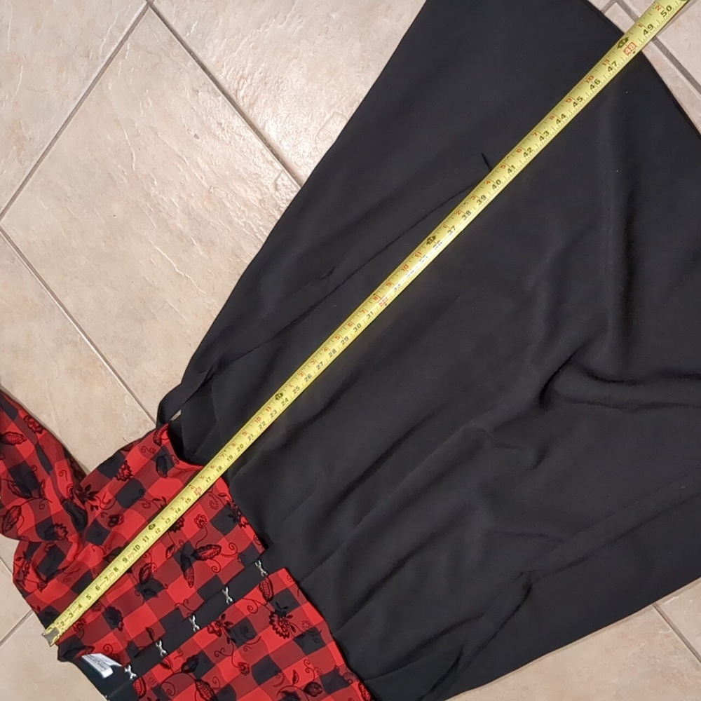 Miss Dorby Vintage 80's Red Plaid Dress Size 14P NWT - Picture 6 of 6